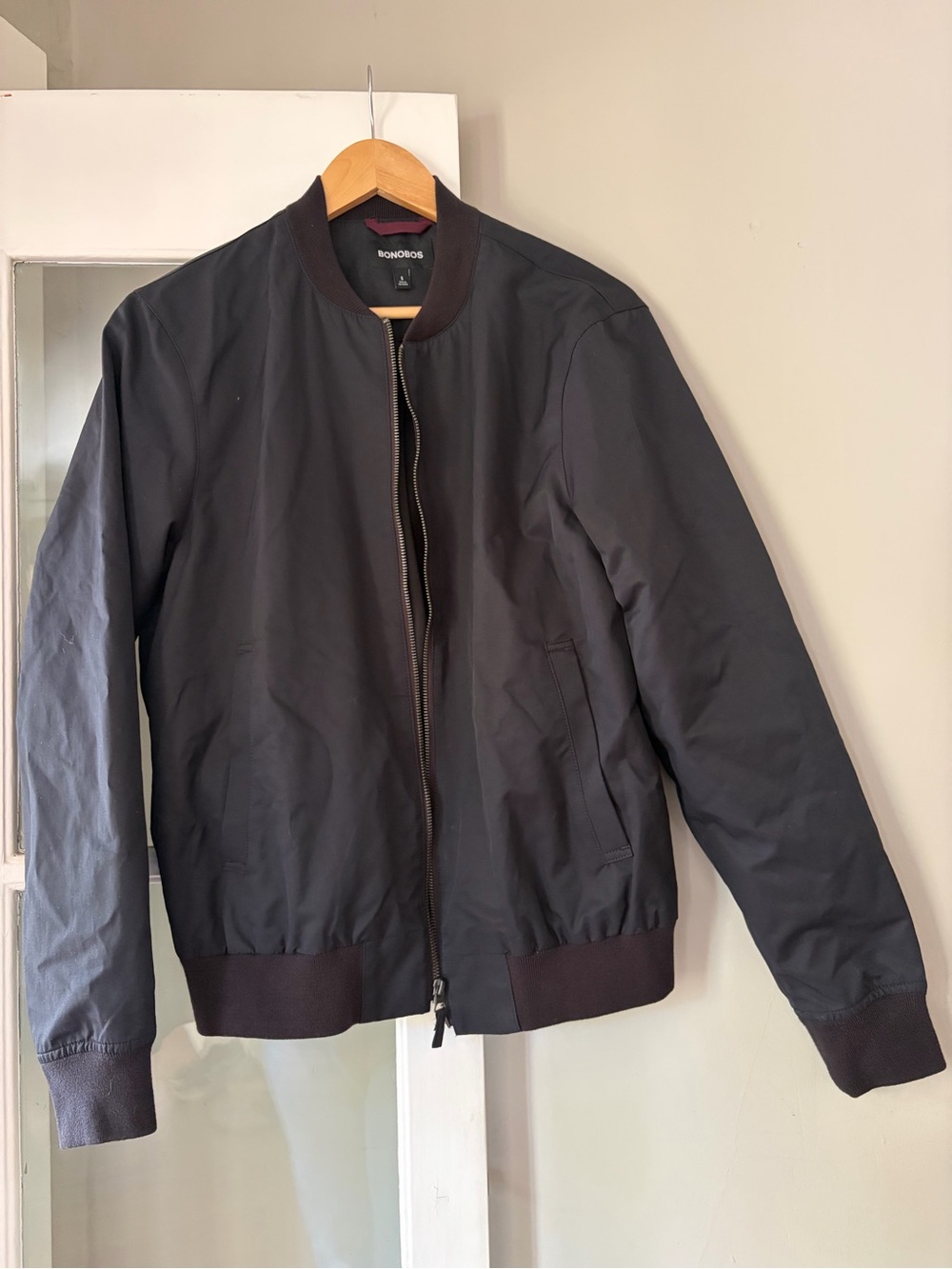 Bonobos Men's Dark Gray Bomber Jacket